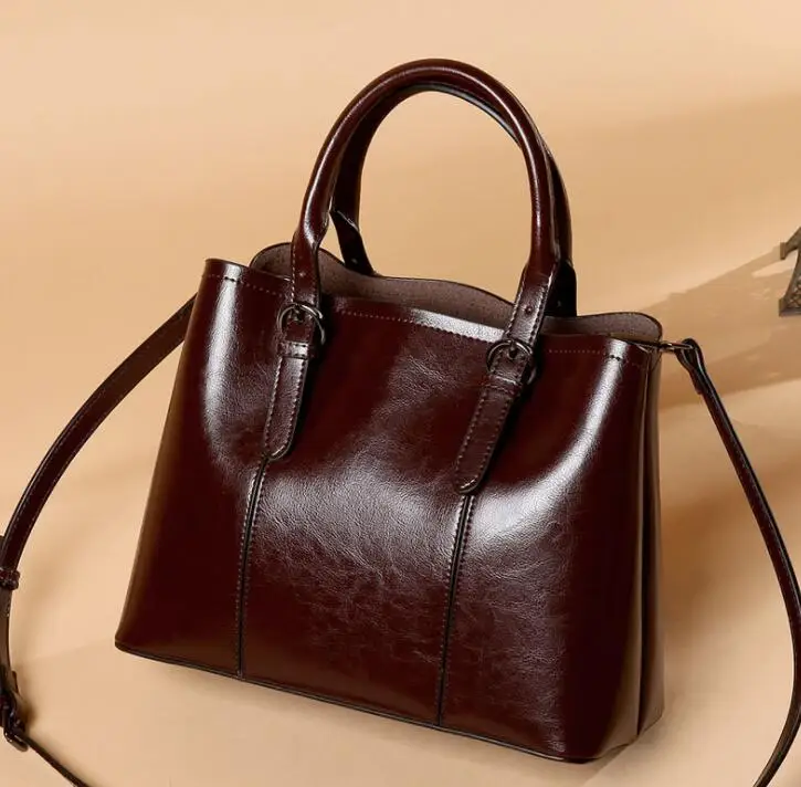 Женская сумка из натуральной кожи, сумки-мессенджеры для женщин, сумка через плечо, женские сумки через плечо - Цвет: Кофе