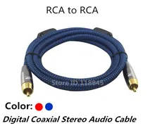 1m 2m 3m 5m 8m – Stereo RCA to RCA Digital Coaxial Audio Cable For Subwoofer Video RCA Braided Sheiled Extension Wire Cords