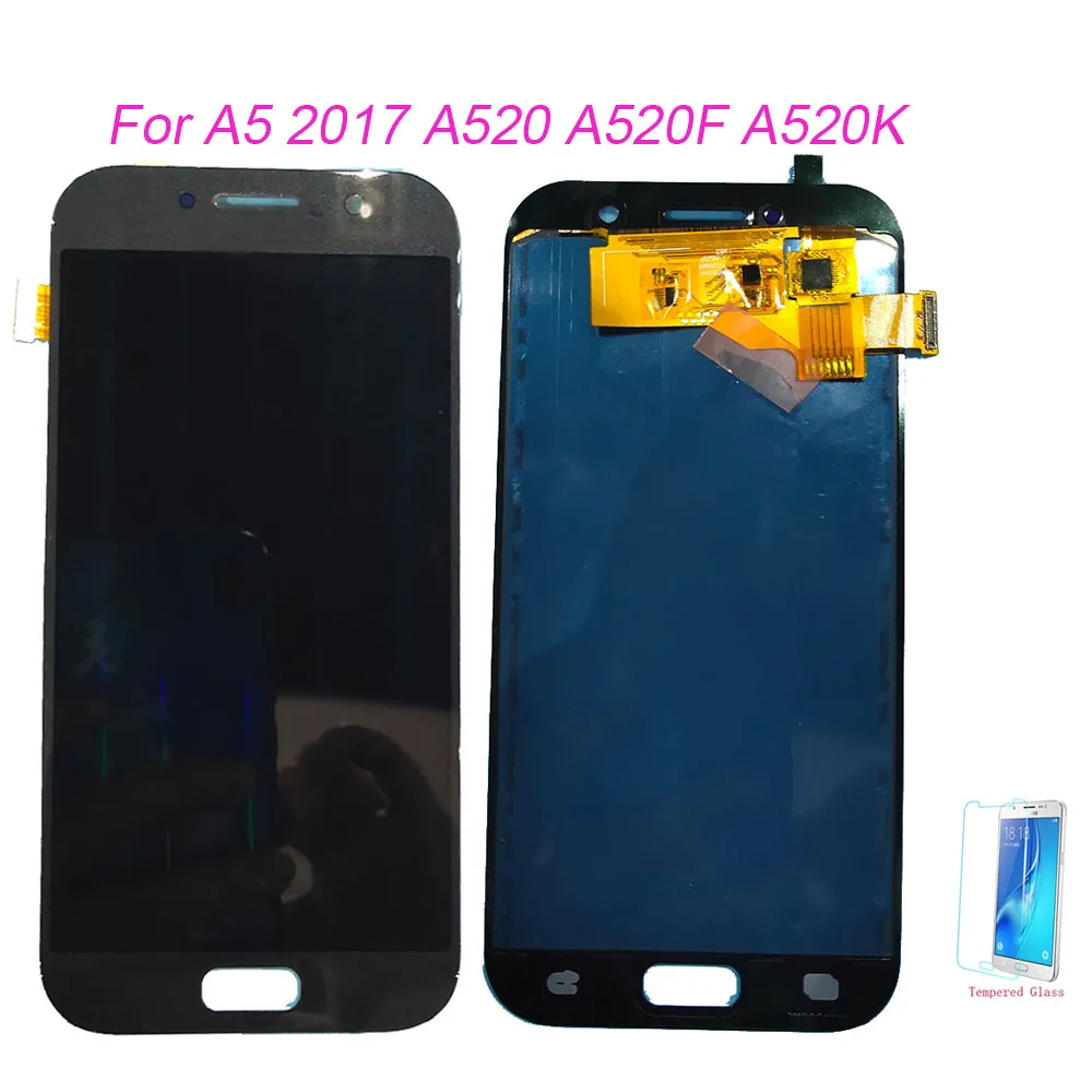 Tanie Test wyświetlacza LCD do Samsung Galaxy A5 2017 A520 montaż digitizera ekranu dotykowego wyświetlacz LCD do Samsung A5 2017 A520 A520F TFT