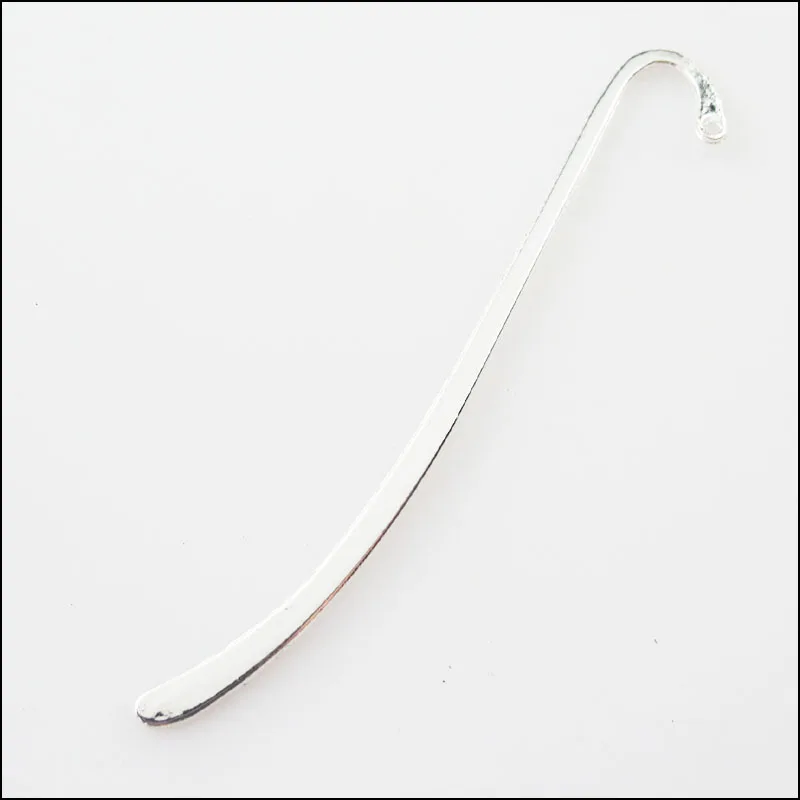 

New 3Pcs Tibetan Silver Smooth Bookmarks With Loop Connectors 13x87mm Craft DIY
