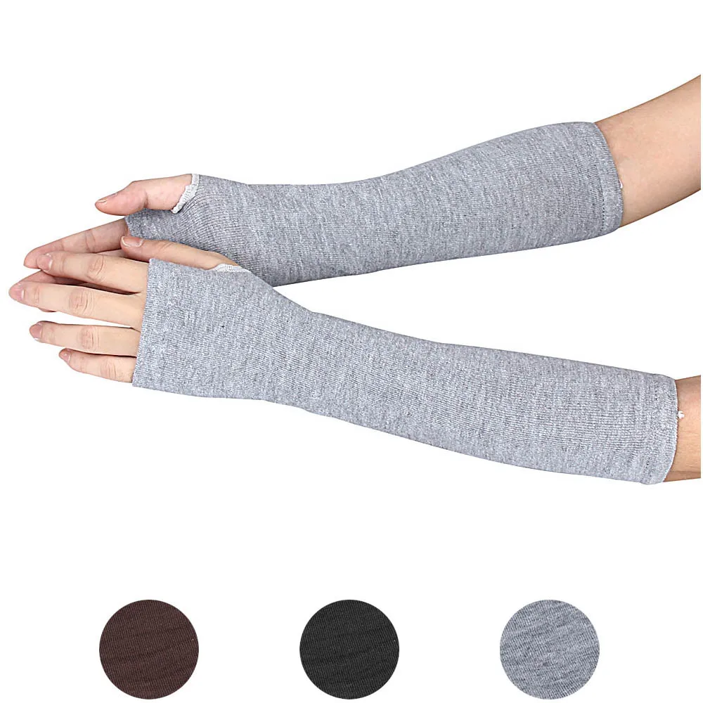 

2018 Fashion Winter Glove Wrist Arm Hand Warmer Knitted Long Fingerless Gloves Mitten Black gloves Hot sales