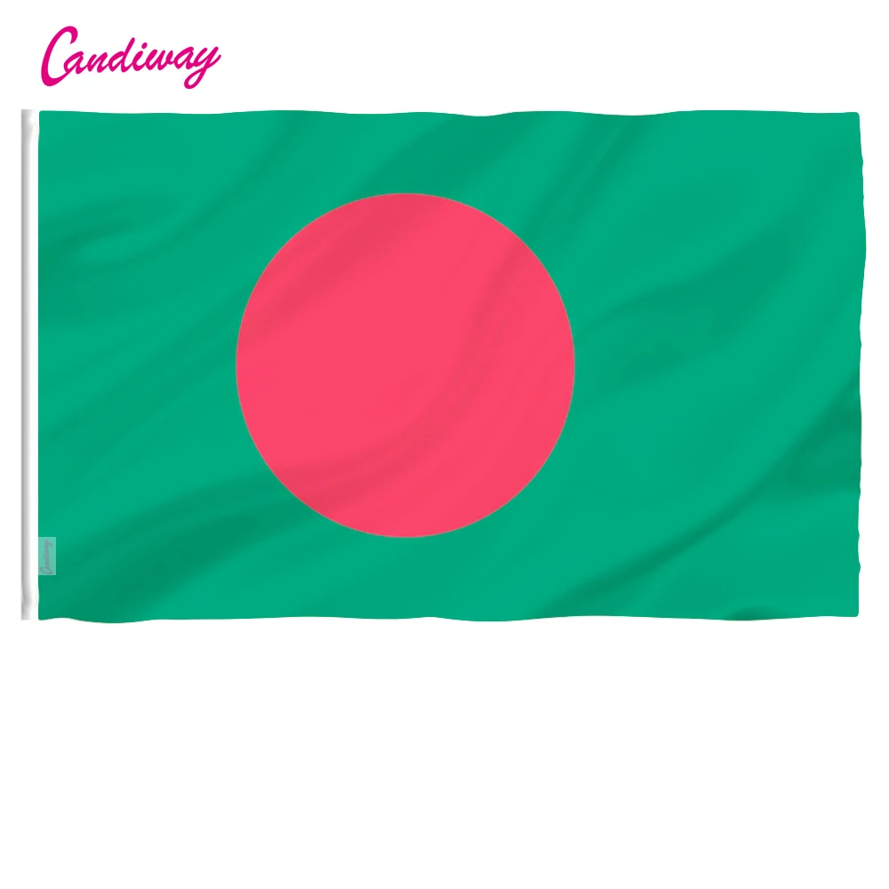 

red sun Indoor Outdoor 3x5FeeT 90*150cm Hanging Bangladesh flag International Banner Dhaka Festival/Home Decoration New fashion
