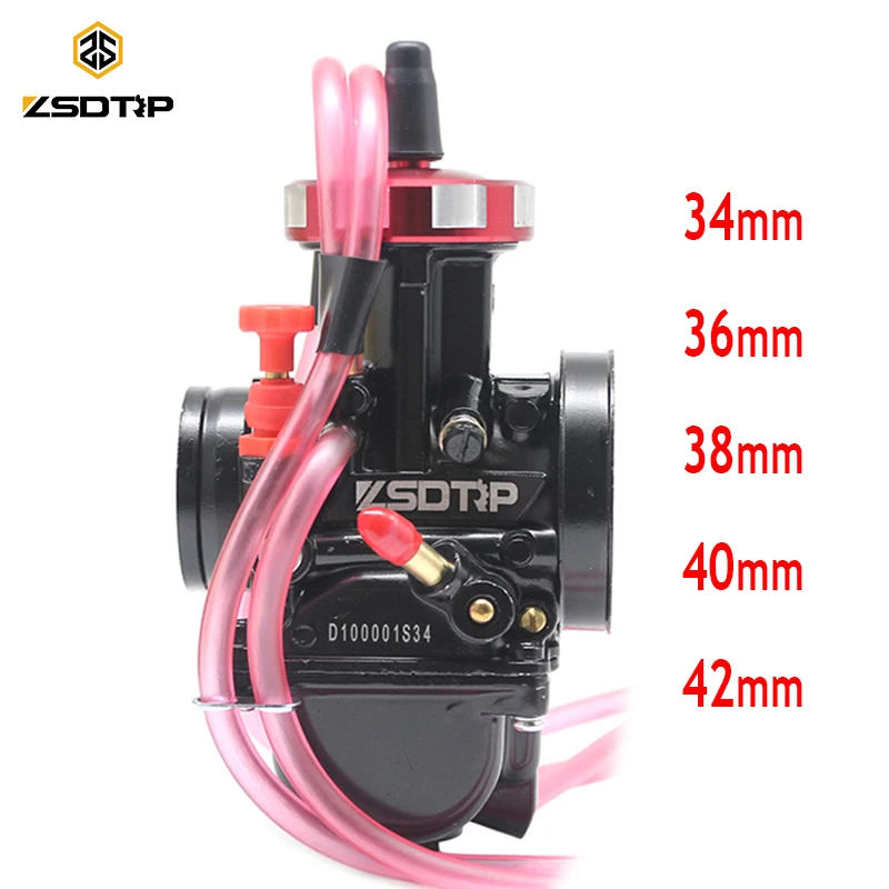 

ZSDTRP High Quality 34 36 38 40 42mm PWK Bright Black Universal PWK Carburetor 2T/4T Engine Motorcycle Scooter UTV ATV