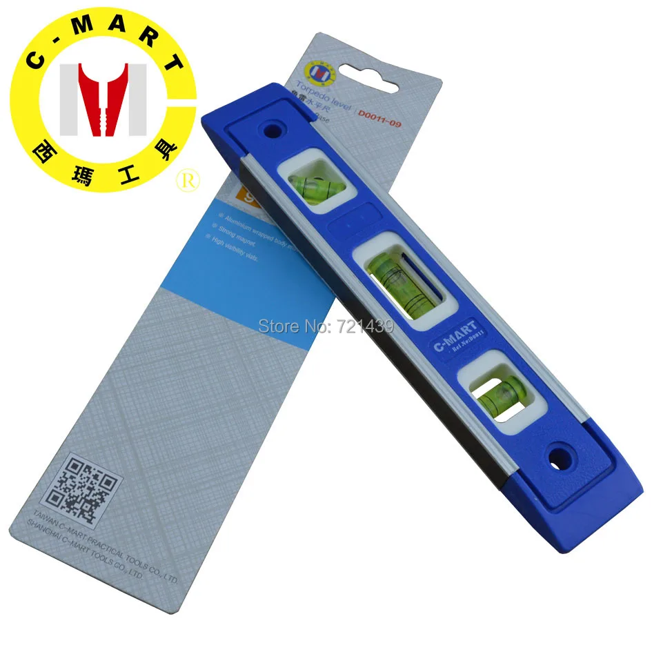 

free shipping C-MART hand 225mm/9'' Acylic High Accuracy Transparent Block Mini Pocket Spirit level Mini spirit level D0011-09