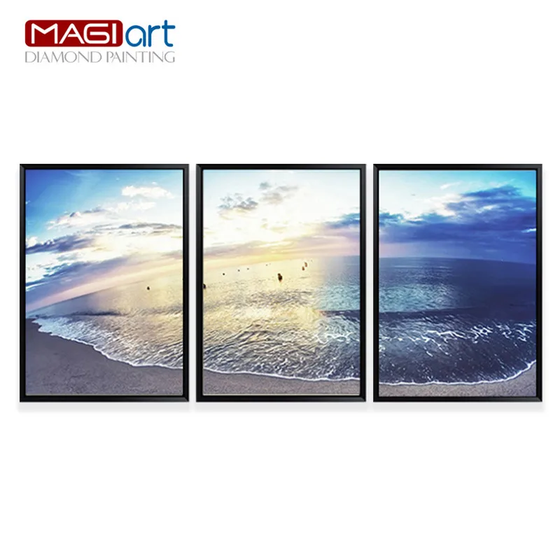 

Diamond painting accessories,Diamond embroidery,5D DIY mosaic Diamant, picture of rhinestone,full round Seaside landscape ZML008