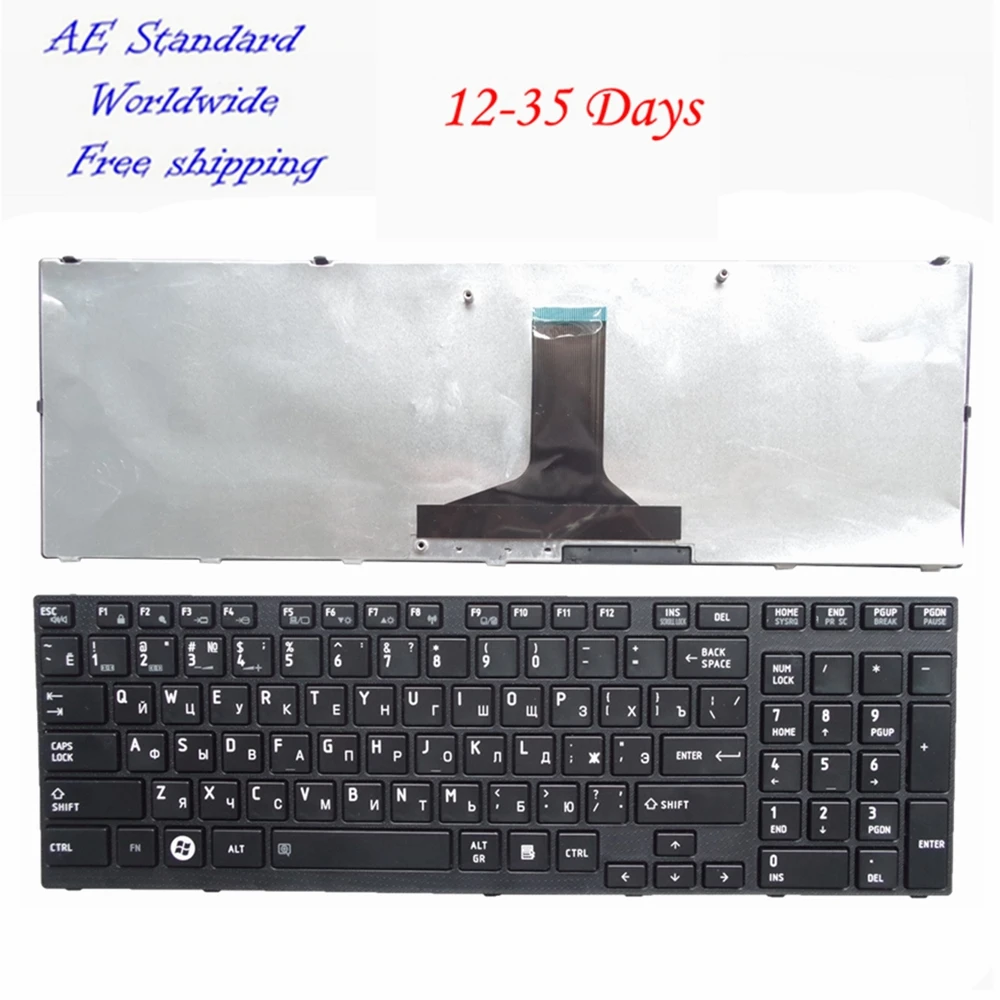 Русская черная Новая русская клавиатура для ноутбука Toshiba Satellite P750 P750D P755 P755D P770 P770D