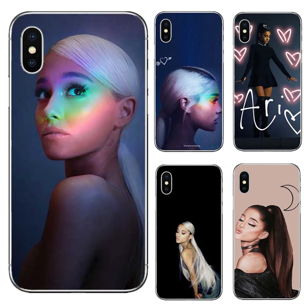 Мягкий силиконовый чехол для телефона Apple IPhone X XS XR MAX 5 6 7 8 Plus S SE Ariana Grande AG Rainbow