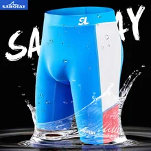 Sabolay Новые мужские плавки Дайвинг Штаны упругие УФ кучу солнцезащитный крем серфинг Предохранители сыпи спорта людей пляжные шорты быстросохнущие пятый Штаны