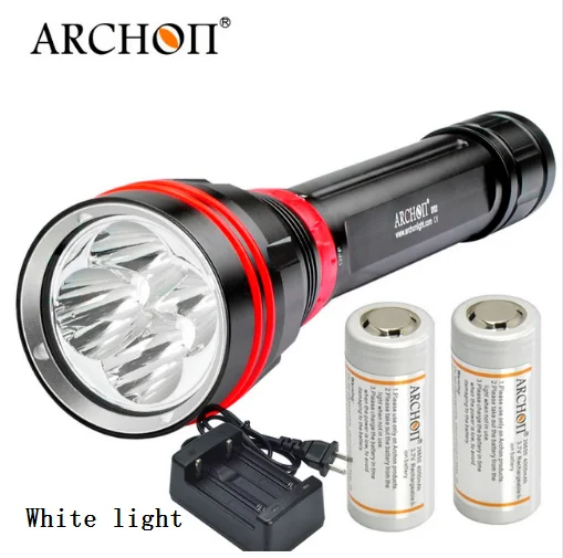 WT Battery Charger ARCHON DY02 WY08 4000 люмен 6500 k подводный фонарик светодиодный холодный белый свет и теплый желтый свет - Цвет: WT Battery Charger