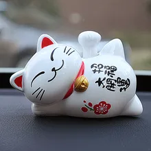 Украшение для автомобиля прекрасная счастливая кошка Солнечная энергия встряхните руку авто украшение интерьера ленивый кот игрушка милый автомобиль приборной панели аксессуары