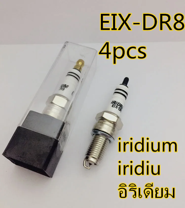 

GKG Iridium Spark Plug EIX-DR8 4pcs FOR DR8EA DR8EB DR8EIX DR8EVX IX24 X24ESR-U D8RTC X27ESR-U P-A5HC RA6HC RAX94C XR4CC XR4CS