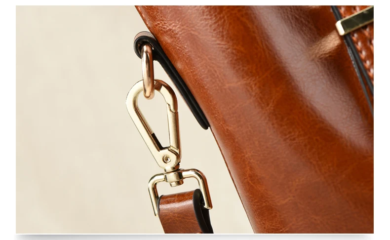 GESUNRY Brand 2018 Fashion Women Handbag Genuine Leather Women Bag Soft Oil Wax Leather Shoulder Bag Large Capacity Casual Tote (13)