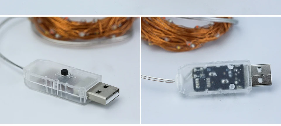 Рождество USB светодиодный гирлянды 8 Режим Медный провод 10 м 100 светодиодный s Водонепроницаемый Рождество вечерние Свадебные украшения мигалкой Фея огни