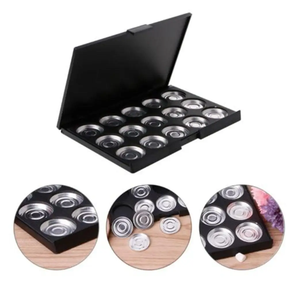 

HOT SALE Durable DIY Aluminum 15 Holes Empty Eyeshadow Palette Cosmetics Makeup Case Holder