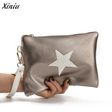 Новая женская сумка, сумка-конверт, сумки на молнии для монет, кошелек, держатели для карт, сумочка с рисунком звезд, bolsa feminina
