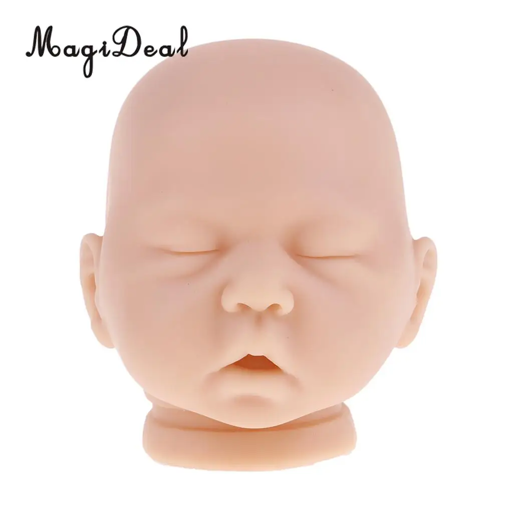 20inch Vinyl Unpainted Reborn Boy Doll Head Mold Kits Newborn Baby Doll DIY Making #1