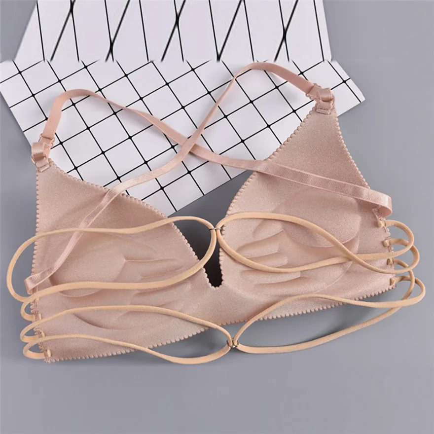 

Women Sexy Seamless Wireless Bra Top Vest Wearing push up Bras Underwear Breathable Chest Pad #1213 A2#