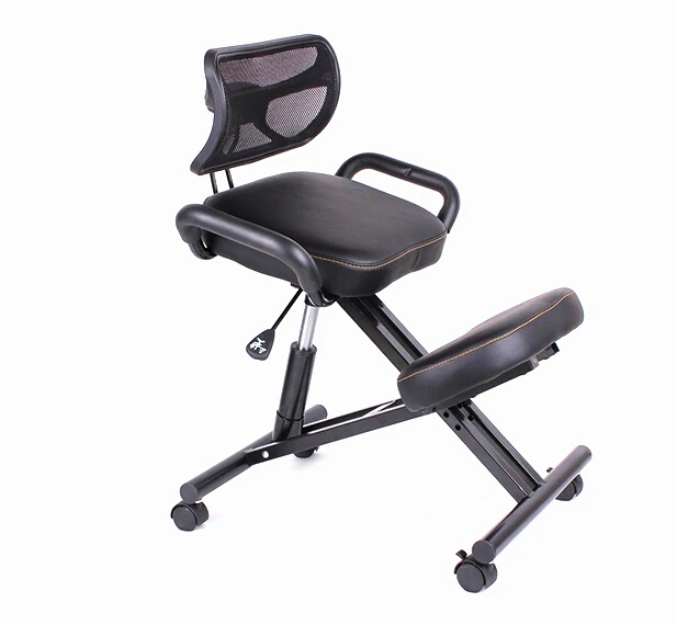 Aliexpress Ergonomically Designed Knee Chair With Back And Ergonomically Designed Knee Chair With Back And Handle Office Kneeling Ergonomic Posture Leather Black