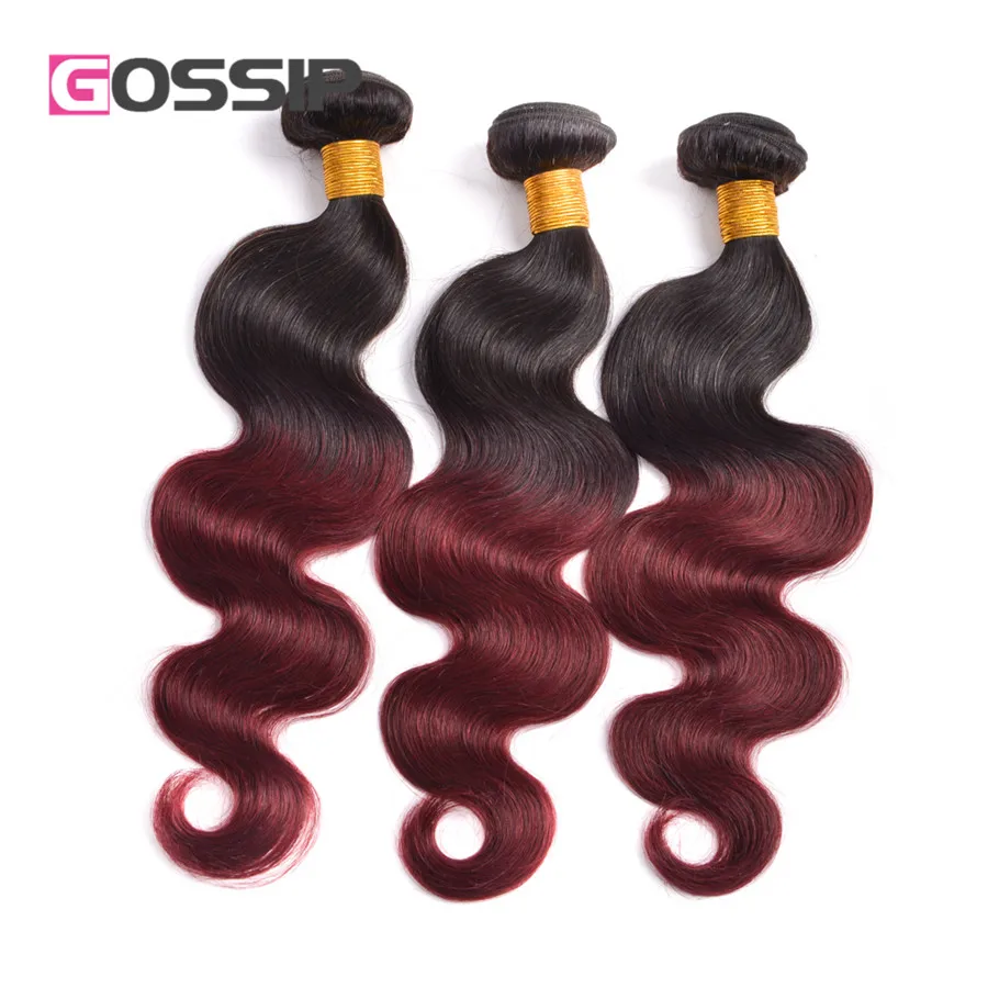 

Ombre Brazilian Hair Bundles Brazilian Virgin Hair Body Wave 1b Burgundy/99j Ombre Human Hair Unprocessed Virgin Brazilian Hair