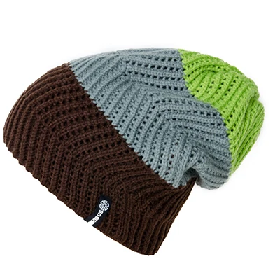 Женские зимние вязаные шапки Gorro Beanie для мужчин и женщин, шапка Beanies, шапка для спорта на открытом воздухе, Лыжный спорт, шапочки, теплые шапки для мужчин - Цвет: Green