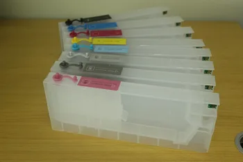 

8 pcs compatible Refillable cartridge with chips for Epson 4000/4400/4450/4800/4880/7600/9600 wide format printer cartridge