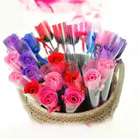 Roses Soap Flowers Creative Romantic with Wedding Favors Rose soaps flower for Valentine's Gift Mother's Day Gifts