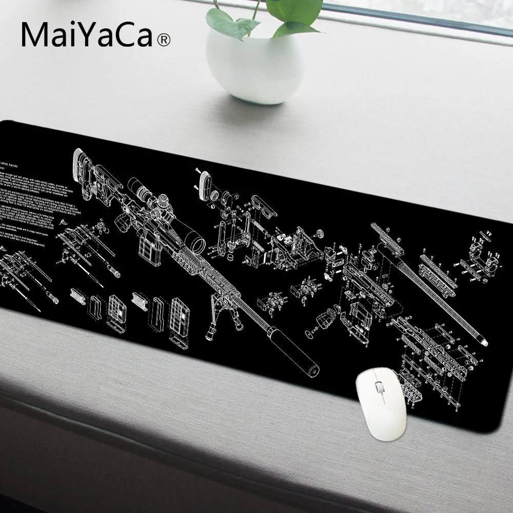 MaiYaCa Simple Design Speed Gun parts Game MousePads Computer Gaming Mouse Pad Gamer font b Play