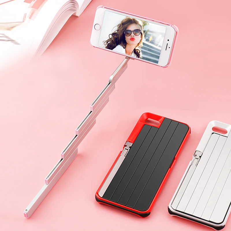 

Mini Selfie Stick With Button Two in one phone case Handle Monopod Universal For iPhone7 8 Plus phone case Selfie Sticks