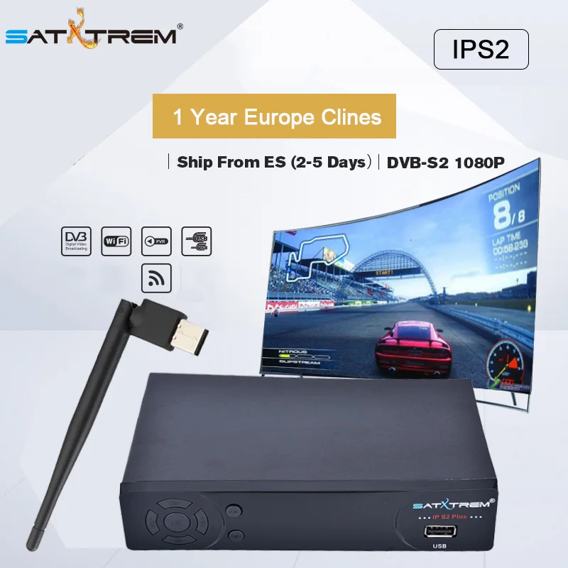 IPS2 Plus IPTV BOX Full HD 1080P Digital Satellite Receiver+Free USB