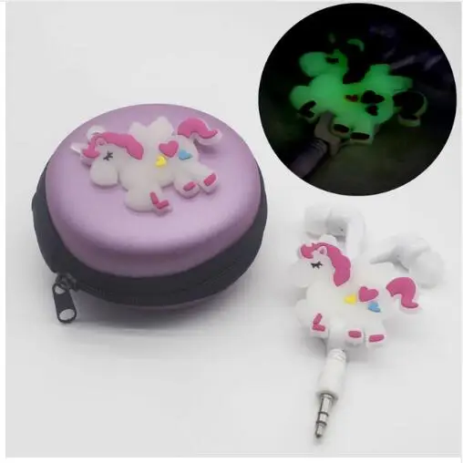 

2018 Cartoon Cute Earphone Studio with Unicorn Unicorn Earpod for for iPhone Samsung Huawei xiaomi Birthday Gift