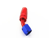 AN8 фитинги AN08 алюминиевые фитинги прямые 45 90 180 DegreeOil/топливо/поворотный шланг фитинги(поворотный концевой фитинг шланга) красный синий - Цвет: 45 Degree