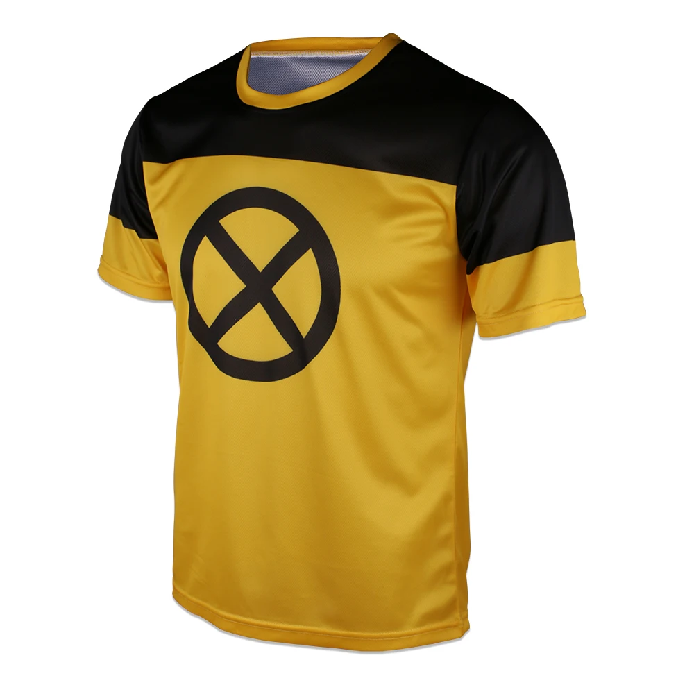 1pcs Deadpool 2 T-Shirt Superhero Yellow Slim Short Polyester Mens Short Sleeve Cosplay T-shirts Halloween Costume (5)