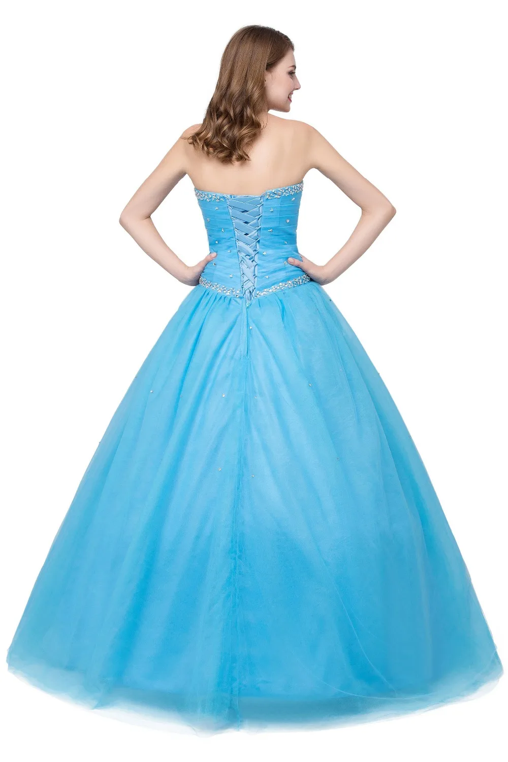 ANGELSBRIDEP Luxury Sweet 16 Ball Gowns Quinceanera Dresses Sweetheart Crystal Vestidos De Debutante Formal Party Gown