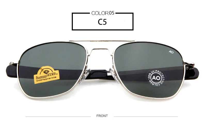 FU E новые модные армейские 52 мм AO Pilot мужские солнцезащитные очки es американские птические стеклянные линзы мужские солнцезащитные очки es UV400 Мужские зеркальные очки AO8054C