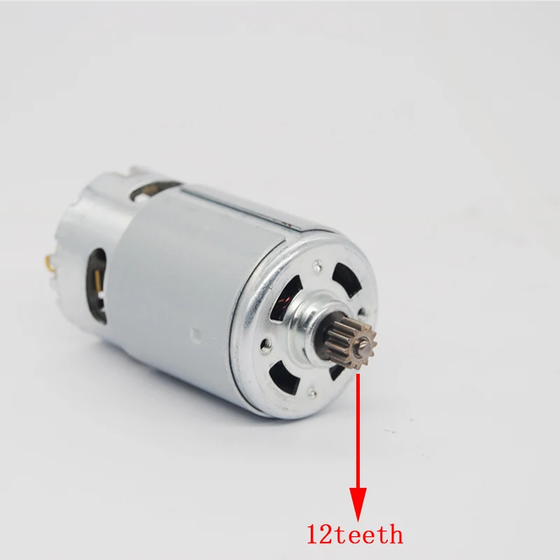 RS550Motor12Teeth(; большие размеры 9, 10, 11, 13, 14, 15, 17 до 24 месяцев)(7,2 9,6 10,8 12 14,4 16,8 18, алюминиевая крышка, 25В) Gear3mmShaft для беспроводной зарядки дрель электрическая отвертка