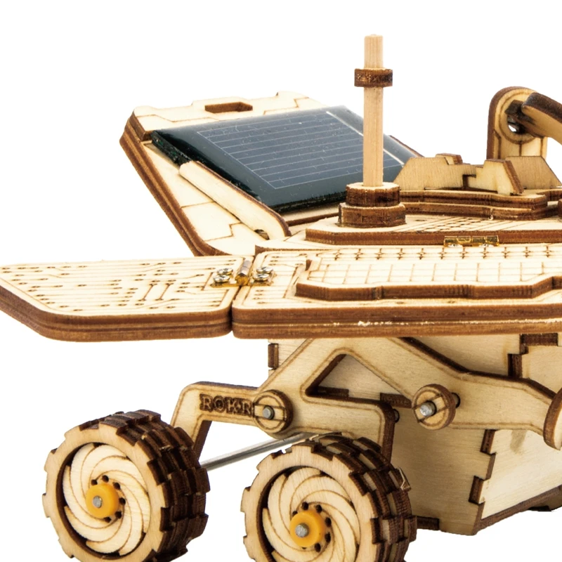 Robud подвижный Spirit Rover Открытый солнечной энергии игрушка 3D DIY лазерная резка деревянная модель строительные наборы детский подарок для взрослых LS503