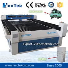 2017 best price AKJ1325H ,AKJ1390H metal laser cutter with servo motor/metal and non metal cutting lens