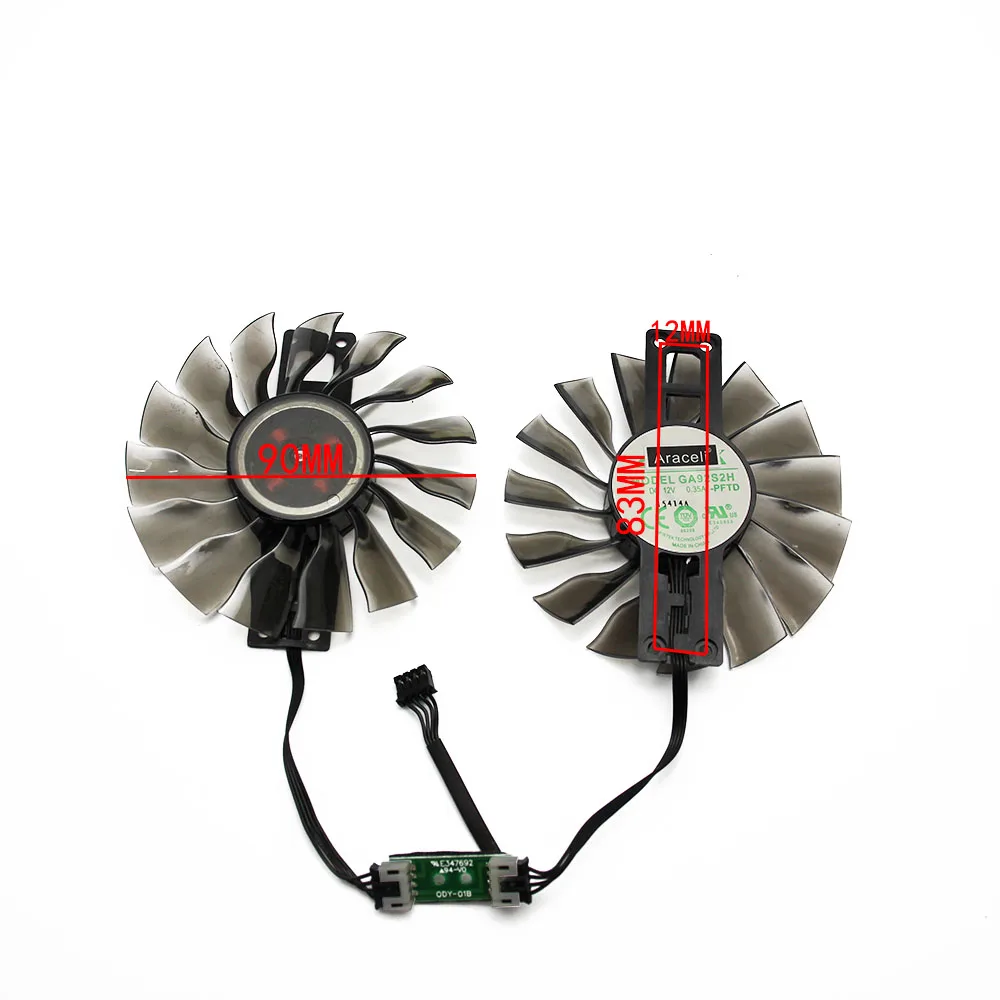2pcs/set GA92S2H 4PIN GTX960/GTX970 VGA GPU Cooler Fan For MAXSUN JETSTREAM GTX960 GTX980 4G / GTX980TI Video Card Cooling