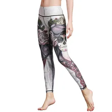 Брюки для йоги с принтом, облегающее женское тело, высокие прыжки, танцевальные фитнес-штаны, Спортивная одежда на открытом воздухе