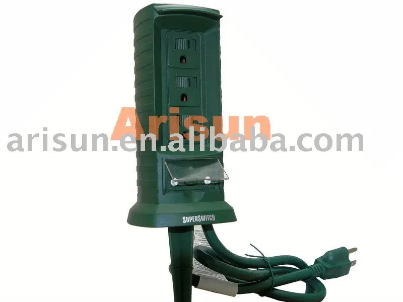 Outdoor Wireless remote control Power Yard Stake(outlet) On/Off Switch