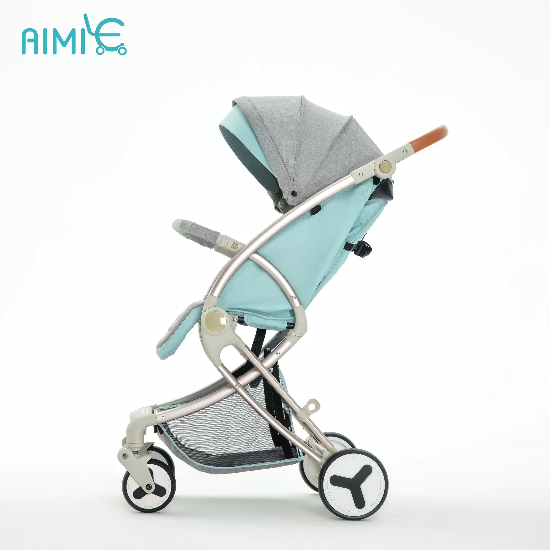 High landscape baby stroller light stroller can sit reclining Aluminum alloy frame car fold Portabl
