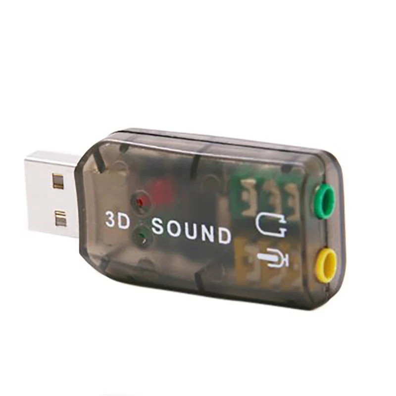 10 шт./лот USB 2.0 Интерфейс 5.1 Стерео Аудио Звуковая карта адаптер для ПК Прямая