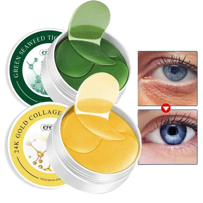 

EFERO 60Pcs Moisturizing Eye Mask Collagen Anti-Wrinkle Eye Patches Remove Dark Circles Eye Masks Patches for Face Skin Care