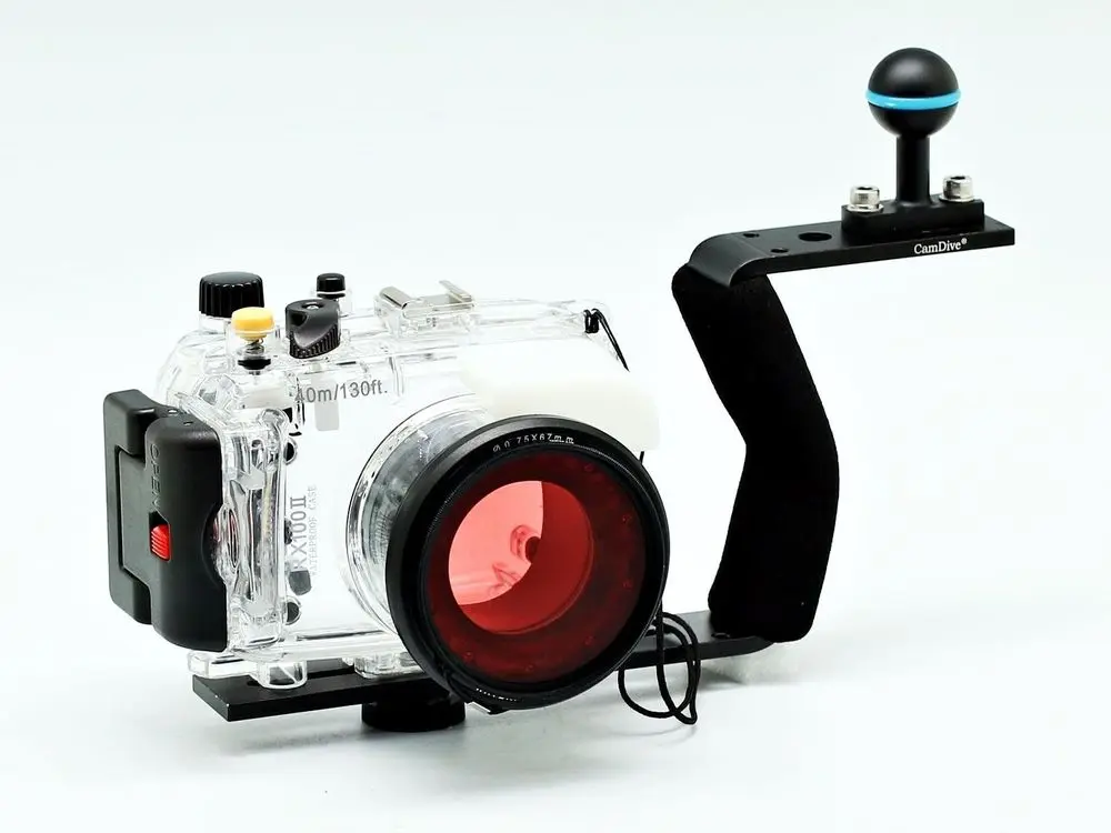 

for Sony DSC RX100 II 40m/130ft Meikon Underwater Camera Housing Kit + diving handle + Red Underwater Filter (wet 67mm)