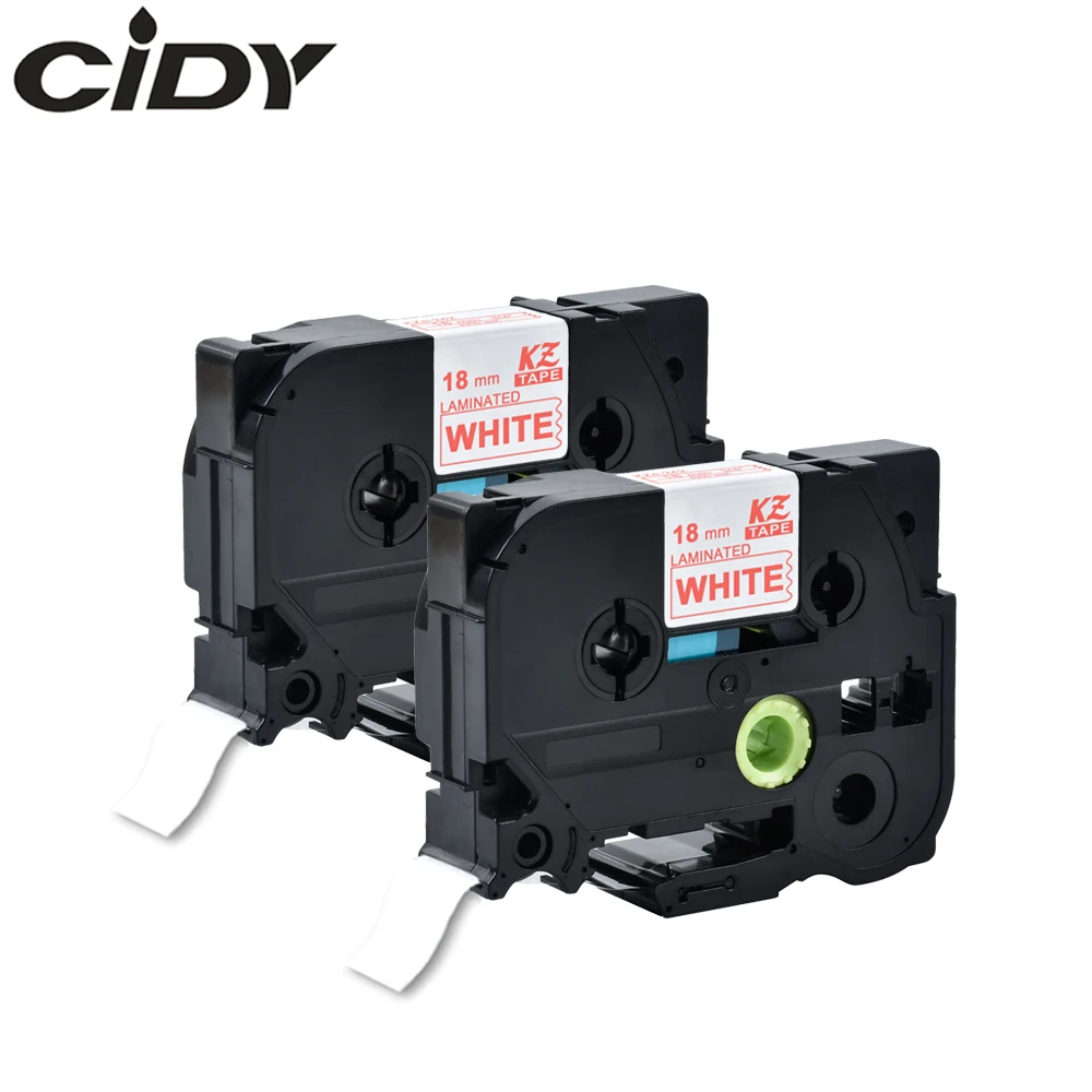 Cidy красный на белом 2 шт 18 мм tz242 tz 242 tze tze242 Tze-242 P сенсорная ламинированная этикетка