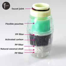 Atoplee 2 unids carbón activado filtro de agua del grifo para cocina baño grifo mezclador de la ducha hHead grifo común