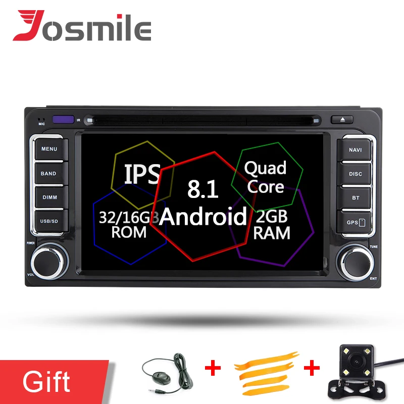 cheap Android 8.1 Radio Car DVD GPS Navigation Multimedia Player For Toyota Corolla RAV4 VIos Hilux Terios Avanza Fortuner Wifi DAB