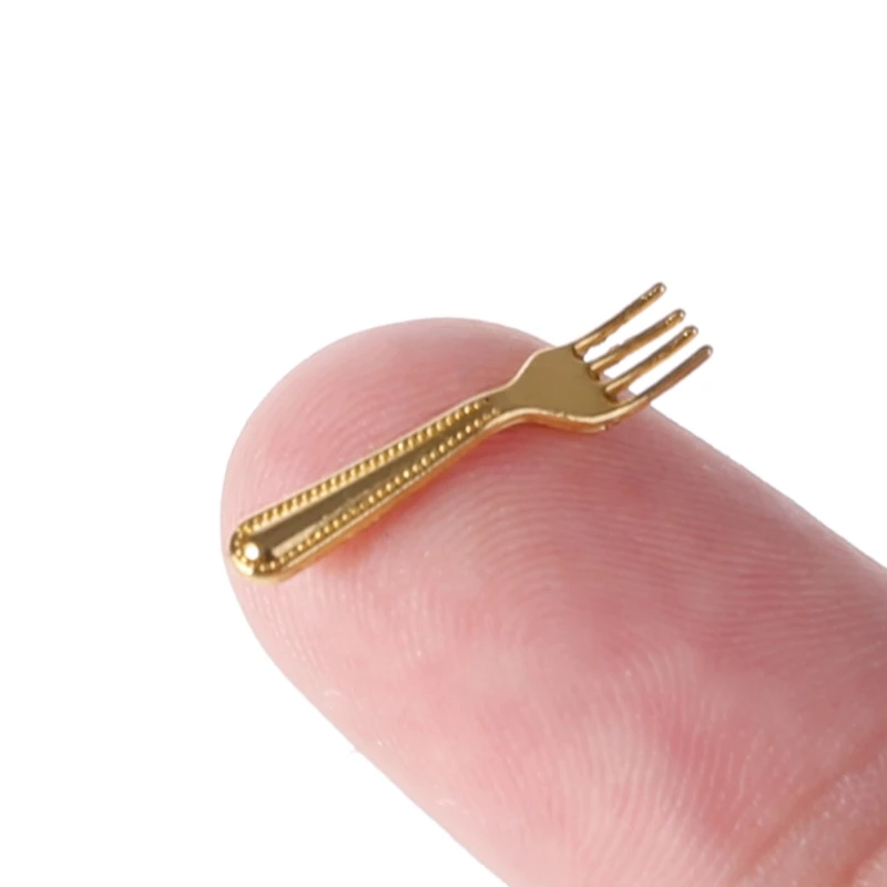 1:12 Dollhouse Metal Cooking Tool Fork Spoon Silverware Kitchen Tableware Toy 1:12 Dollhouse Metal Cooking Tool Fork Spoon Silverware Kitchen Tableware Toy