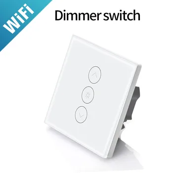 

Voice Control EU Standard WiFi Touch Dimmer Switch Smartphone APP Remote Control work with Alexa and Google home For LED Lamps