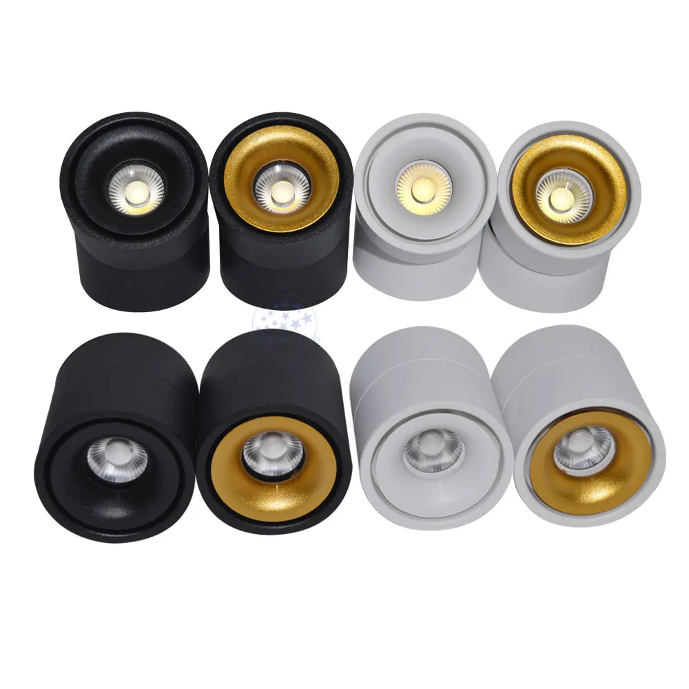 

Led Down light Surface Mounted Ceiling Lights Adjustable 90 degrees Spot light for indoor lighting, Living Room AC 90-260V